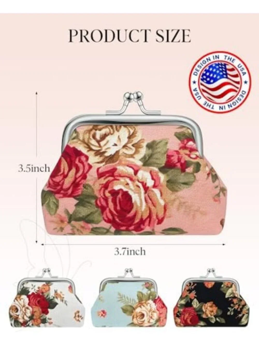 36 Pcs Floral Coin Purses Set, Vintage Mini Wallets for Women & Girls, Cute Gift